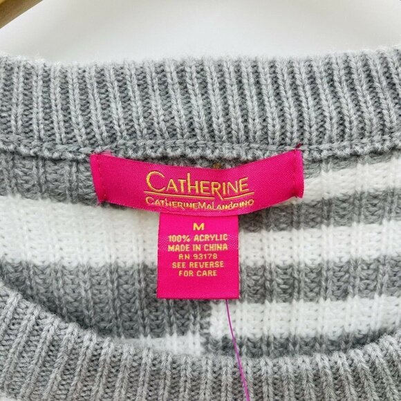 Catherine Malandrino Womens Size Medium Color Block Striped Pullover Sweater - Picture 7 of 8